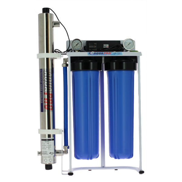 Stations de filtration Big Blue  Aquapro complète avec traitement UV